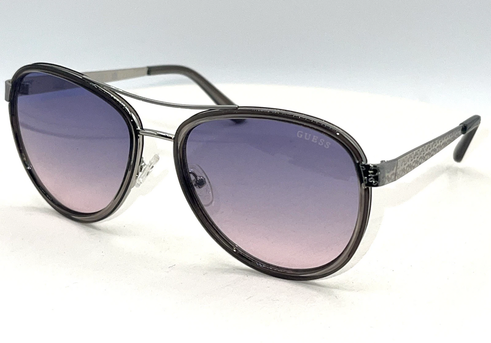 Guess Sunglasses Womens 57mm Aviator Gray Purple Gradient GF6188 20B 57-17-140